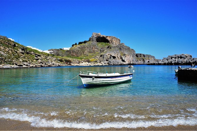 BEST OF LINDOS & RHODES - PRIVATE TOUR - SHORE EXCURSION - HALF DAY - 4 People - Be prepared for the Anthony Quinn Bay timing reality