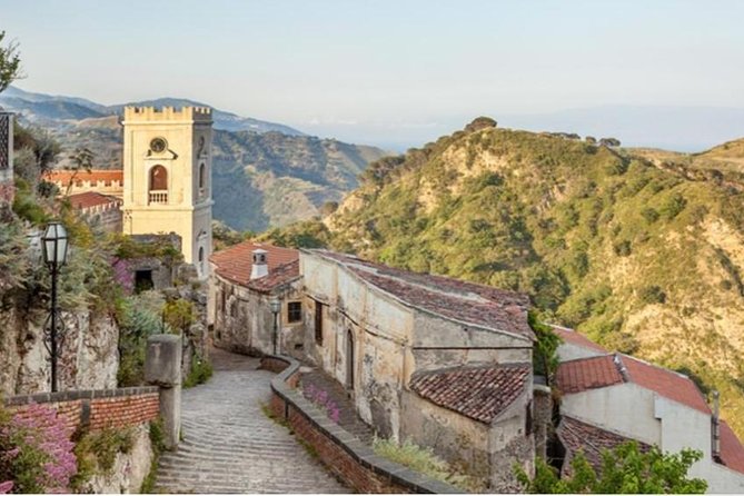 From Messina Cruise Terminal: Etna -Taormina-Godfather with food - Food on this tour: lunch with a view plus Sicilian tasting samples