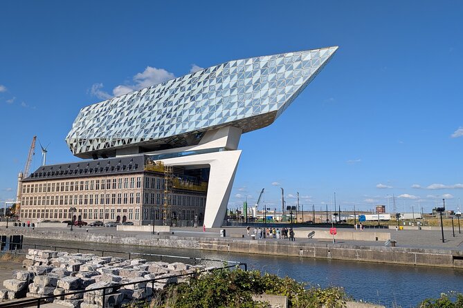 Guided Antwerp Port Tour, in your Car or Minibus - Droogdokkenweg and Havenhuis Vantage: Zaha Hadid’s dry-dock contrast