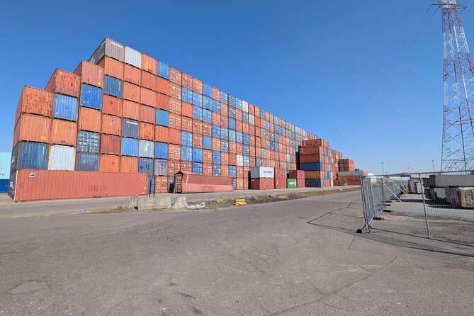 Guided Antwerp Port Tour, in your Car or Minibus - Berendrecht Lock and Dock 910: giants at the gate, and a terminal in motion