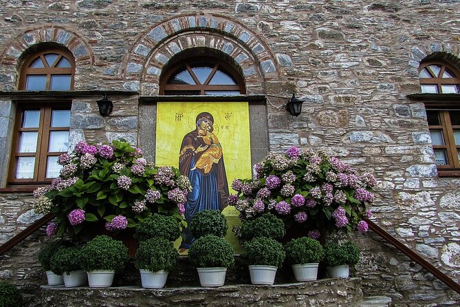 Guided Shore Excursion Patmos to the most Religious Highlights - St. John’s Monastery: fortress walls and centuries layered in stone
