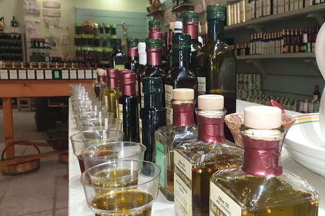 Katakolon Small Group Tour: Olympic site, Honey/Olive Oil Tasting - Padelina indoor market: olive oils, olives, balsamic, and more