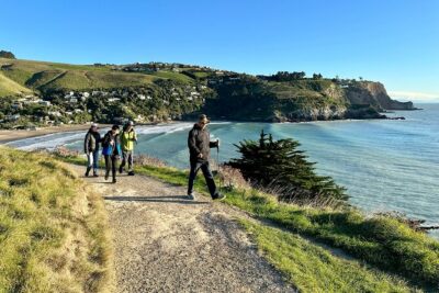 Lyttelton Shore Excursion - Guided Walking Tour and Picnic - Taylors Mistake: black sand, baches, and a quick reset