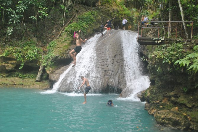 Montego Bay Shore Excursion: Blue Hole & Secret Falls Tour plus Shopping - The rope swings and jump-in spots: fun, but bring your shoes