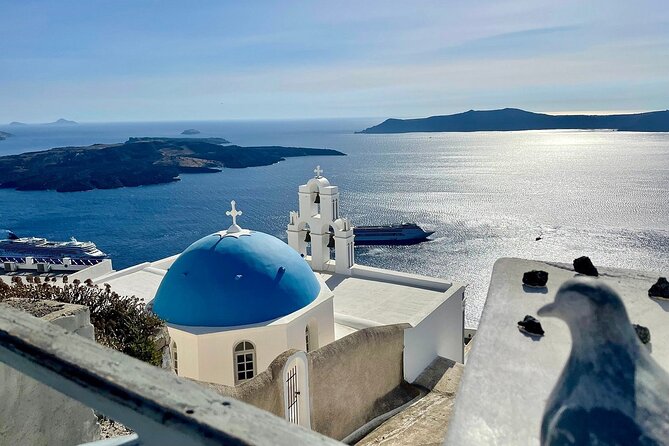 Santorini Private Shore Excursion : Oia, Caldera Views & Beaches - Three Bells of Fira: your quick caldera orientation stop