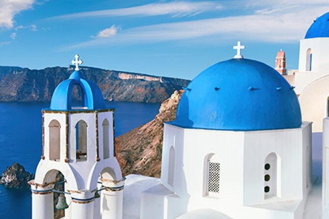 Santorini Shore Excursion & Private Customizable Tour - Megalochori: Tiered Bell Towers and Cave Dwellings (35 Minutes)