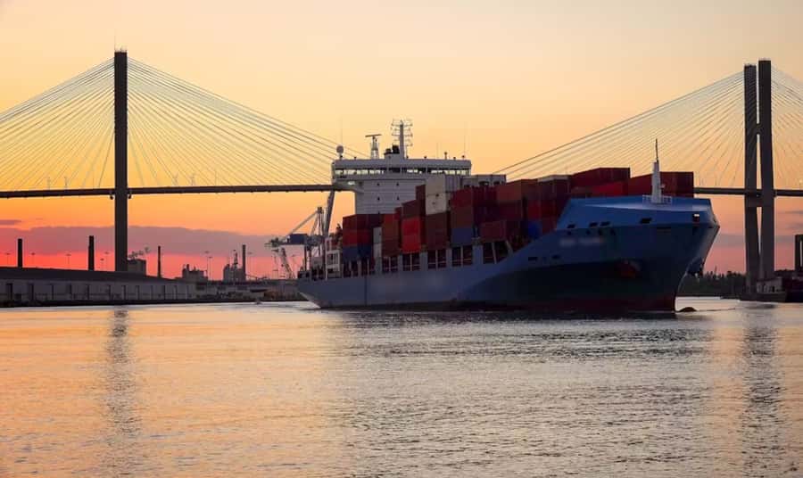 Savannah: Cruise Port Tour - Watching Container Ships and Mega Yachts Share the Same Water