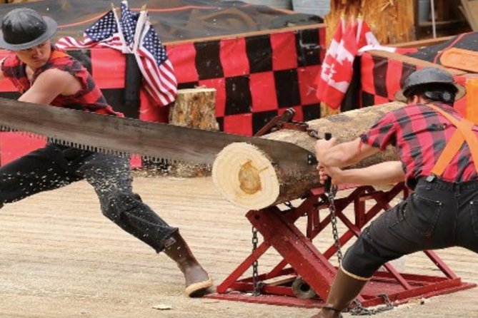 Shore Excursion Ketchikan: The Famous Lumberjack Show - The 60-minute show: axe flight, saw work, log-rolling, and climbing