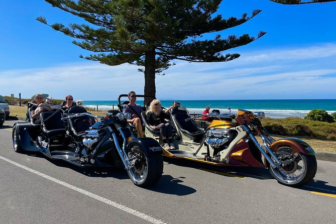 TAURANGA SHORE EXCURSION: Epic 25 min V8 Trike tour of Mt Maunganui & Tauranga - From ship to start point: keeping your cruise day stress-free